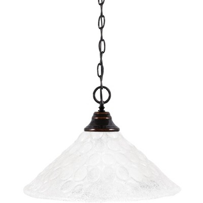 Toltec Lighting Any 1 - Light Pendant in  Black Copper with 16" Italian Bubble Shade