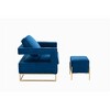 Carolina Living Larenta Upholstered Chair and Footrest - Navy Blue - 2 of 2