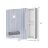 SEVOBAL Bathroom Storage Cabinets Cabinet with Mirror, 5-Tier Organizer 3 Internal Shelves, 2 External Shelves for Bathroom, White, 23.2"*19.7"*5.5" - 3 of 4