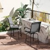 Resenkos Outdoor Bar Stools Set, 360° Swivel Bar Height Chairs, Steel, Mesh Fabric, - 3 of 4
