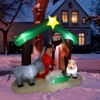 Angel Sar 6FT Inflatable Nativity Scene with 8 LED Lights, Outdoor Christmas Yard Decoration, Blow Up Jesus Garden Decor for Holiday Display - 3 of 4