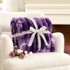 Cozy Bliss Faux Fur Plush Decorative Blanket, Cozy Warm Striped Throw Blanket - 2 of 4