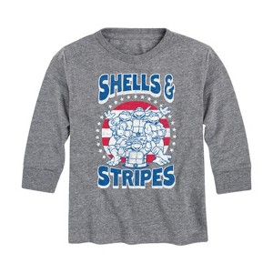 Boys' - Teenage Mutant Ninja Turtles - Shells And Stripes Long Sleeve Graphic T-Shirt - 1 of 4