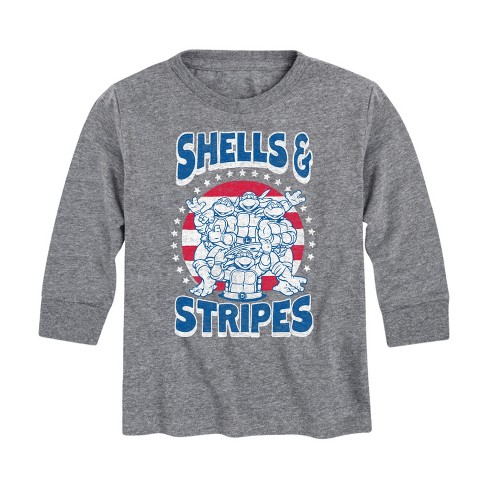 Boys' - Teenage Mutant Ninja Turtles - Shells And Stripes Long Sleeve Graphic T-Shirt - image 1 of 4