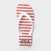 Men's Brent Americana Flip Flop Sandals - Goodfellow & Co™ Red/White - 3 of 4