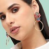 SOHI Women's Silver Oriental Drop Earrings - 3 of 3