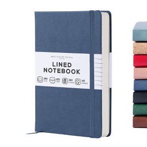 Lined Journal Notebook, A5 8.3 x 5.8 inch 160 Lined Pages, Hardcover Leather Writing Journals for Women, Men, 120 GSM Thick Paper, Gifts Box Included - 1 of 4