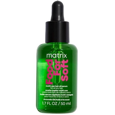 Matrix Food For Soft Hair Serum | Multi-Use Oil Serum for Dry & Brittle Hair (1.7 oz) Softens, Smooths, & Adds Shine | With Avocado Oil |