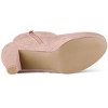Allegra K Women's Round Toe Side Zip Low Platform Chunky Heel Ankle Booties - 4 of 4