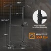 SEVOBAL Adjustable Pull Up Bar Dip Station 10 Height Settings 400LBS Capacity Multifunctional Home Gym Strength Exercise, Black, 29.13"*31.89"*82.68" - 3 of 4
