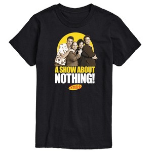 Men's Seinfeld A Show About Nothing Short Sleeve Graphic T-Shirt - Black - 1X Big and Tall - 1 of 4