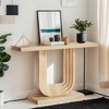 Hommoo Farmhouse Console Table, 39" Wood Entryway Table with Geometric Base - 3 of 4
