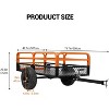 Acekool 1600 Lbs Steel Garden Cart, Heavy Duty Yard Utility Wagon with Dual Dump Modes, All-Terrain Wheels, Universal Hitch for Lawn Farm - 2 of 4