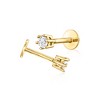 Pure Collection by Ross-Simons 0.10 ct. t.w. Diamond Flat-Back Stud Earrings in 14kt Yellow Gold - 3 of 4