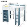 Lycvki Full Size Wood Loft Bed with Built-in Storage Shelves, Clothes Rails and Desk - 4 of 4
