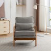 SEYNAR Mid Century Boucle Uplostered Soild Wood Accent Armchair with Pillow - 2 of 4