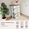 Garvee 5 Drawer Dresser, Farmhouse Tall Dresser for Closet, Rustic Chest of Drawer with Wide Metal Handles, Wood Dressers Organizer for Bedroom - 3 of 4