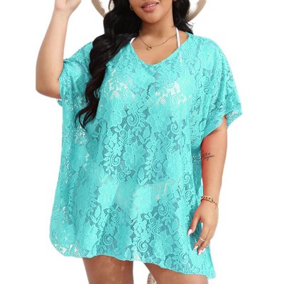 Women's Swimsuit Beach Cover Up Lace Bikini Beachwear Plus Size Beach Bikini See Through Swimwear