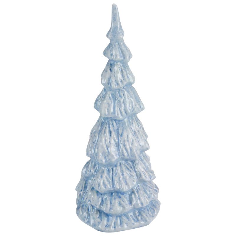 Northlight 10.5" Blue and White Textured Christmas Tree Tabletop Decor, 3 of 9