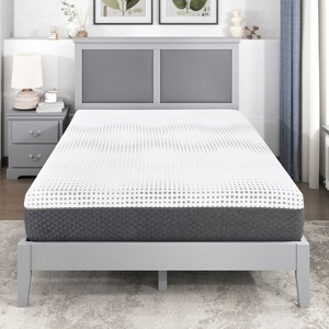 TinyHomie 12" Mattress Green Tea Gel-Infused Memory Foam Hybrid Mattress, Plush Foam Pocket Coils, Mattress in a Box, Comfortable Sleep Mattress - 1 of 4