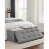 SONGMICS Storage Ottoman Bench Ottoman with Storage Footstool Hold up to 660 lb for Bedroom Living Room - 3 of 4
