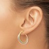 Black Bow Jewelry 5mm Triple Crossover Hoops in 14k Tri-Color Gold, 22mm (7/8 Inch) - 3 of 4