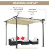 10' x 10' Outdoor Retractable Pergola Canopy, Metal Patio Shade Shelter for Backyard, Porch Party, Garden, Grill Gazebo - 4 of 4