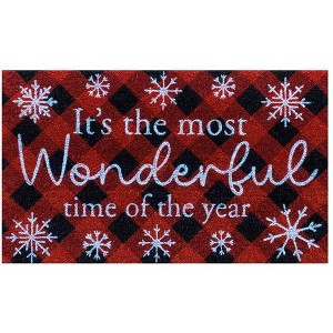 Briarwood Lane Christmas Coir Doormat 30x18 The Most Wonderful Time For Christmas Coir Doormat - 1 of 2