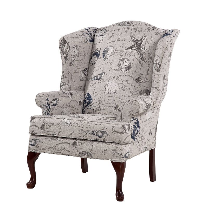Comfort Pointe Oceanside Wing Back Accent Chair Gray, 4 of 7