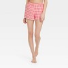 Women's Lace Trim Boxer Pajama Shorts - Colsie™ - 2 of 3