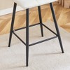 Vynxaria Modern Black PU  Chair Set - 2 Pieces with Ergonomic Design & Metal Legs - 2 of 4