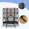DSVIMOY Trampoline, Kids Trampoline with Safety Enclosure, Round Bouncer for Indoor Outdoor, Black, 64.25"*64.25"*64.26“ - 3 of 4