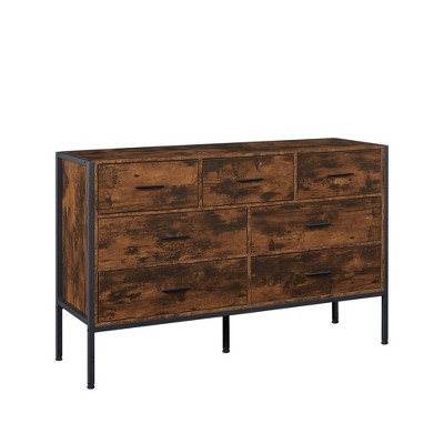 NicBex 31.20" H Metal Handles & Legs Dresser Storage Cabinet for Bedroom with Drawers