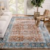 Washable Vintage Floral Living Room Rugs, Distressed Print Non Slip Bedroom Carpet, Retro Accent Dining Room Kitchen Rugs - 2 of 4