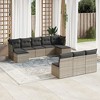 vidaXL 10 Piece Patio Sofa Set with Cushions - Gray Without Table - 2 of 4