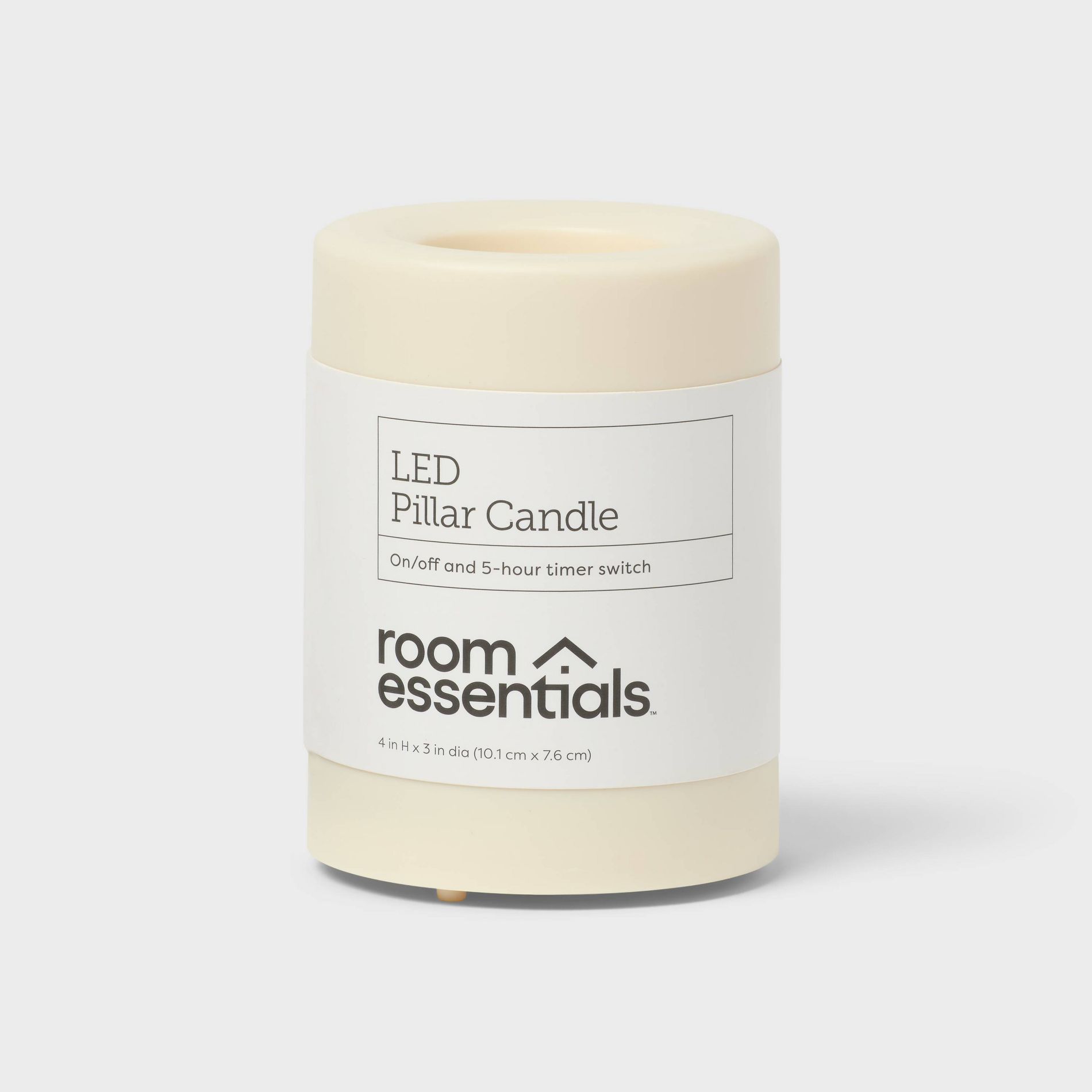 3"x4" LED Pillar Candle White - Room Essentials™