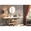 Dexmalle Modern Faux Marble White 70.9" Extra Long Console Table - 3 of 4