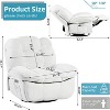 DYHOME Power Recliner Chair for Adults, Swivel Rocking Recliner Chairs with Massage and Heated, Soft Fabric Single Reclining Sofa, with USB Port - 2 of 4