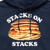Men's - Instant Message - Pancakes Stacks On Stacks Graphic Fleece Pullover Hoodie - 2 of 4