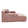 Vynxaria Chenille Lazy Sofa Chaise Longue Armchair with 3 Pillows for Ultimate Comfort - 2 of 4