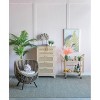 ORRD Bohemian Tall Chest with Cane Drawers, 46" Coastal Style Cabinet with Pine Wood Veneer for Living Room & Bedroom - 4 of 4