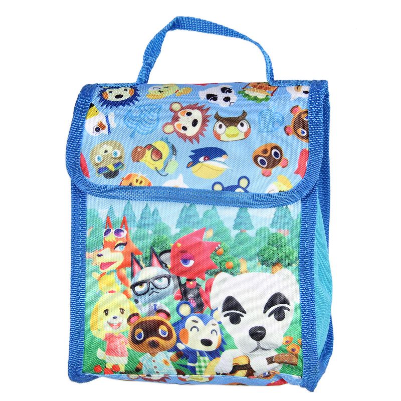 Animal Crossing Character Print Backpack 5 pc Set Lunch Tote Keychain Multicoloured, 4 of 8