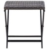 vidaXL Folding Stool Poly Rattan Brown - 2 of 4