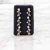 Slickblue Vine Design 1.1ct CZ Rose Gold Dangle Earrings for Women, Clear Round Stones, Evening Accessory - 2 of 3
