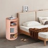 YIYIBYUS Narrow Nightstand Round End Table with Storage - 2 of 4