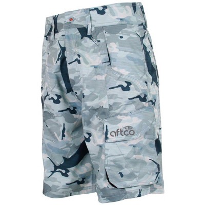 AFTCO Tactical Fishing Shorts Black Camo, 32
