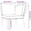 vidaXL Durable Powder-Coated Steel Patio Chair with Gray Cushions - Comfortable Seating for Your Outdoor Lounge - 4 of 4