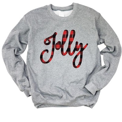 Simply Sage Market Women's Graphic Sweatshirt Jolly Plaid