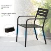 GlasFlength Patio Seating Sets 4 PCS Patio Dining Chairs Outdoor Heavy Duty Metal Stackable with Ergonomic Armrest, Multicolored, 23.46"*20.39"*32.01" - 4 of 4