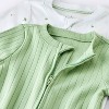 Baby 2pk Cozy Wide Ribbed Mushrooms Sleep N' Play - Cloud Island™ Green - 3 of 4